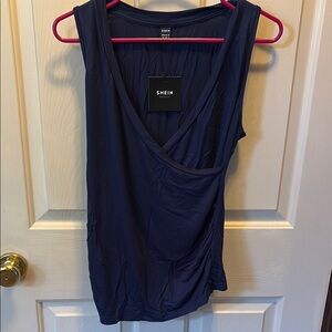 Nwt SHEIN Navy Nursing Tank Top sz medium